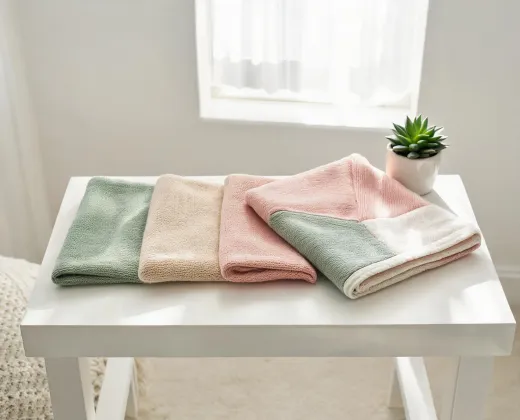 Nursery blanket and swaddle color board