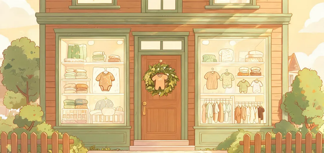 Illustrated map to Burts Bees Baby care desk and nursery textile showroom