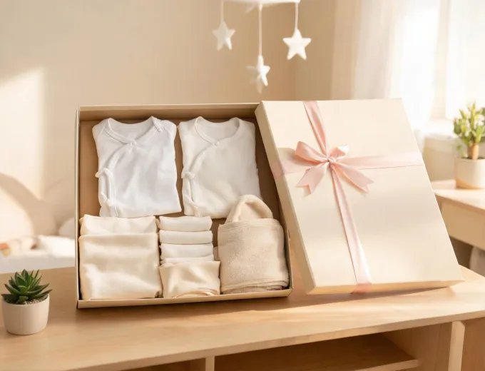 Newborn textile starter kit packed for parents